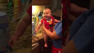 Baby Laughing Hysterically At Mom Noises [upl. by Aloap]