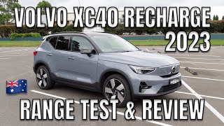 2023 VOLVO XC40 RECHARGE ULTIMATE AUSTRALIA Range Test Review Charging [upl. by Uehttam]