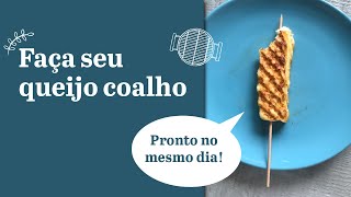 Como fazer queijo coalho em casa COM 3 INGREDIENTES  Queijo caseiro fácil para iniciantes [upl. by Aivatnahs]