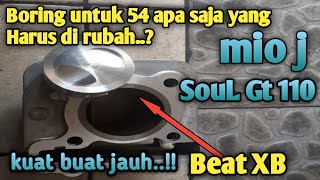 Pasang piston beat XB  di blok seher mio j  blok seher soul gt [upl. by Obbard]