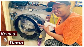 WASHING MACHINE REVIEW  HOW TO USE A FRONT LOAD WASHING MACHINE MIKA WASHER amp DRIER COMBO [upl. by Duma]