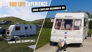 Beginner Van Life  Our used Caravan Experience [upl. by Rabush596]