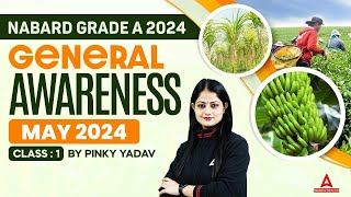 NABARD Grade A 2024  NABARD Grade A General Awareness May Month  GA By Pinky Yadav [upl. by Etnemelc]