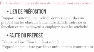 La responsabilité du commettant du fait de son préposé [upl. by Adahsar]