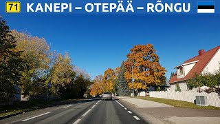 Driving in Estonia Autumn road Kanepi  Otepää  Rõngu 4K [upl. by Moffit]