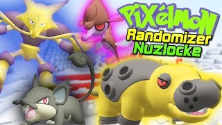 Minecraft Pixelmon Randomizer Nuzlocke  INSANE STARTER CHOICES Pixelmon Dark Adventure Map 1 [upl. by Htebsil835]