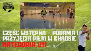 Ćwiczenie  podania przyjęcia piłki w części wstępnej treningu [upl. by Venezia415]