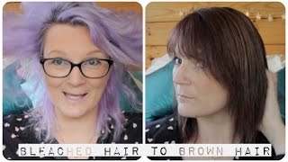 How I dyed my bleached hair to brown [upl. by Kirk]