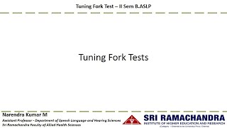 Tuning Fork Test TFT [upl. by Anileme960]