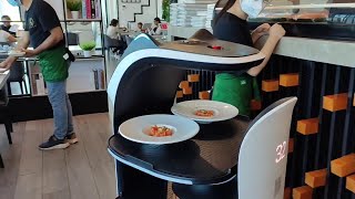 Il cameriere robot debutta in un ristorante cinese mantovano [upl. by Dymoke]