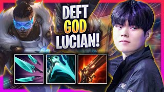 DEFT IS A GOD WITH LUCIAN  KT Deft Plays Lucian ADC vs Samira  Season 2024 [upl. by Anthia]