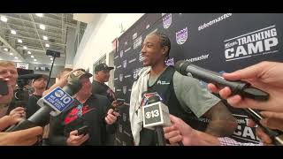 DeMar DeRozan Makes His Debut At Sacramento Kings Training Camp [upl. by Colene550]