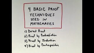 ❖ Four Basic Proof Techniques Used in Mathematics ❖ [upl. by Aniarrol]