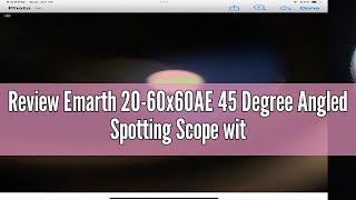 Review Emarth 2060x60AE 45 Degree Angled Spotting Scope with Tripod Phone Adapter Carry Bag Scop [upl. by Ynnus950]