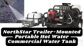 Best NorthStar TrailerMounted Portable Hot Water Commercial Pressure Power Washermachinecar clean [upl. by Kelam]