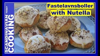 Fastelavnsboller with Nutella with Chopped Hazelnuts  Easy Fastelavn Buns Recipe [upl. by Endaira77]