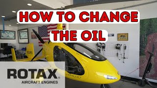 74 How To Change The Oil On a Cavalon Rotax 915iS adventure air [upl. by Naujled]