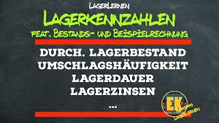 Lagerkennzahlen feat Bestands und Beispielrechnung [upl. by Howey]