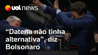 Bolsonaro sobre cadeirada em Marçal Datena não tinha alternativa [upl. by Arivle]