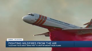 AERIAL FIREFIGHTING Tulsa company pilot behind 10 Tanker Air Carrier [upl. by Menell]