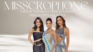 Edymar Martínez y Mariem Velazco en el MissCrophone 🎤 3 Reinas ganadoras del Miss International [upl. by Hrutkay]