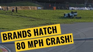 80MPH Brands Hatch Track Day Crash  Clio 200 [upl. by Ayifa725]