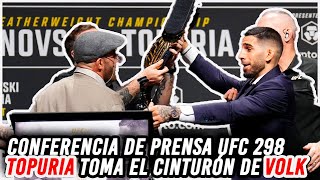 Conferencia de prensa UFC 298 Volkanovski vs Topuria [upl. by Atteoj]