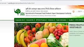 How to Apply for APEDA AGREECULTURE amp PROCESSED FOOD PRODUCT EXPORT DEVELOPMENT AUTHOURITY [upl. by Odnalref161]