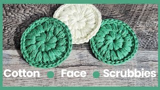 Crochet Cotton Face Scrubbies  Reusable [upl. by Illil383]