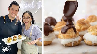 Profiterole Recipe From Scratch With Homemade Gelato [upl. by Kipper328]