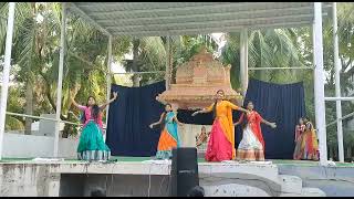 Sankranti Dance performance with friends 2022  Sandalle  palikey gorinka  School celebration [upl. by Zerla]