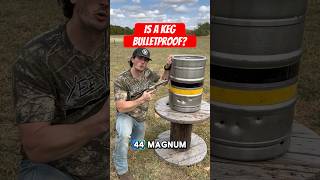 Bulletproof testing a beer keg with increasing caliber bullets [upl. by Aramak]