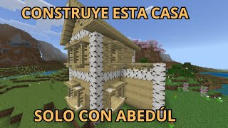 Construye esta casa SOLO CON ABEDÚL EN minecraft [upl. by Esalb]