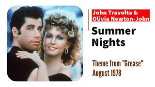 SUMMER NIGHTS Lyrics Theme from quotGreasequot  John Travolta amp Olivia NewtonJohn 1978 [upl. by Lubeck]