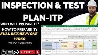 What Is ITP Inspection And Test Plan  How To Prepare Inspection And Test Plan  For QC Engineers [upl. by Uhp]