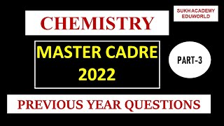 Punjab Master Cadre4161 Part3 Chemistry Previous Year Questions Punjab Exams 2022 [upl. by Emiaj796]