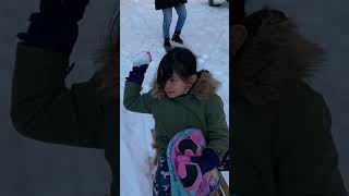 ❄️ picking kids from school  love snowy day 🤩💃❄️ [upl. by Rexana]