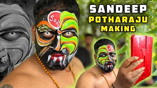 Potharaju making 2024  Secunderabad Sandeep potharaju Making  Makeup at Secunderabad Bonalu 2024 [upl. by Asiat]