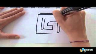 Come disegnare la lettera G in 3D [upl. by Quartana564]