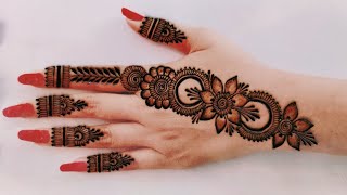 Karwa chauthDiwali Special Indian Mehndi Design Easy Full Hand Dulhan Mehndi DesignHenna Design [upl. by Oirram]