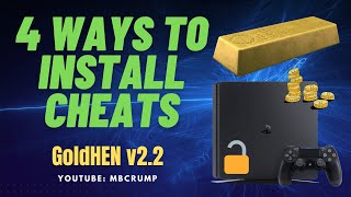 4 ways to install CHEATS for GoldHEN v22  PS4 Jailbreak [upl. by Yrolg]