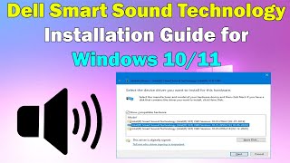 How to Install Dell Smart Sound Technology Drivers on Windows 1011 [upl. by Eseuqram]