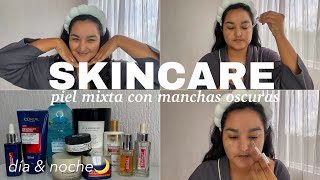 🧴💦Mi rutina honesta de SKINCARE por la mañana y noche 2024 PIEL MIXTA con MANCHAS Zulma Ibeth [upl. by Eirovi]