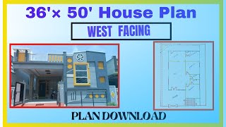 36×50 West Facing 2 Bhk With Car parking House Plan [upl. by Oicirtap623]