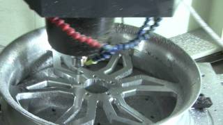 Mastercam Machines Motorcycle Wheels [upl. by Otrebireh831]