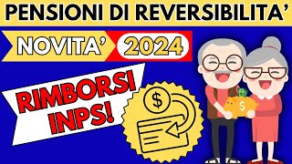 ✅PENSIONI DI REVERSIBILITA👉NOVITA 2024👉RIMBORSI INPS❗️ [upl. by Anaujal]