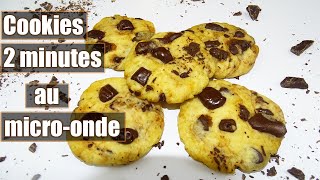 Cookies aux pépites de chocolat en 2 minutes au micro onde [upl. by Sualakcin]