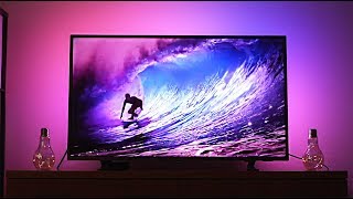 Philips Ambilight TV Review amp Demo  Amazing Immersive Colors [upl. by Ellenrahc]