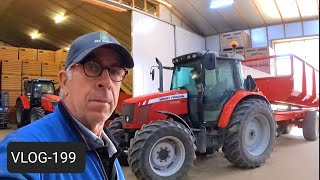 FARMVLOG 199 laatste aardappelen gerooid schoonmaken ventilatie uien [upl. by Ennazor]