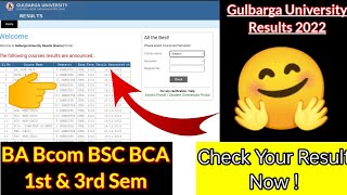 1st 3rd Sem Result announced Non CBCS Gulbarga University [upl. by Clinton]